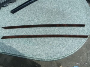 LISTWA LISTWY OZDOBNE DRZWI TYŁ L P BMW E39 DREWNO