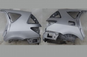 BŁOTNIK LEWY PRAWY TYŁ TYLNY ĆWIARTKA PEUGEOT 407 SW KOMBI F-VAT