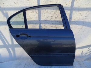 DRZWI PRAWE TYŁ TYLNE BMW E46 SEDAN STAHLBLAU PIERWSZY LAKIER F-VAT