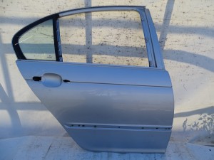 DRZWI PRAWE TYŁ TYLNE BMW E46 SEDAN TITANSILBER PIERWSZY LAKIER F-VAT