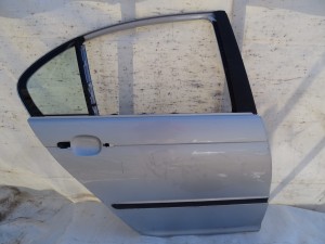 DRZWI PRAWE TYŁ TYLNE BMW E46 SEDAN TITANSILBER PIERWSZY LAKIER F-VAT