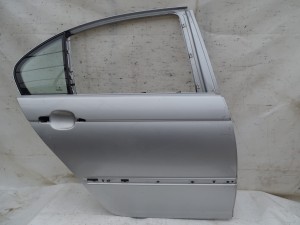 DRZWI PRAWE TYŁ TYLNE BMW E46 SEDAN TITANSILBER PIERWSZY LAKIER F-VAT