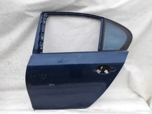 DRZWI LEWE TYŁ TYLNE BMW E60 MYSTICBLAU PIERWSZY LAKIER W408 F-VAT
