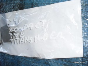 ZAŚLEPKA HAKA PRZÓD TITANSILBER E46 COMPACT F-VAT