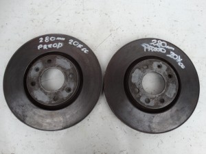 TARCZE HAMULCOWE PRZÓD PRZEDNIE 280mm PEUGEOT 207 208 307 F-VAT