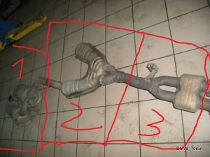TŁUMNIK WYDECH RURA ŚRODKOWY BMW E39