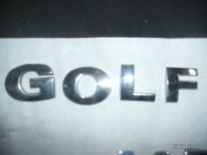 NAPIS ZNACZEK EMBLEMAT LITERY GOLF IV